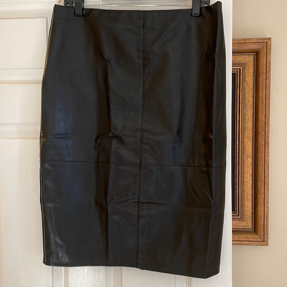 Simple leather skirt